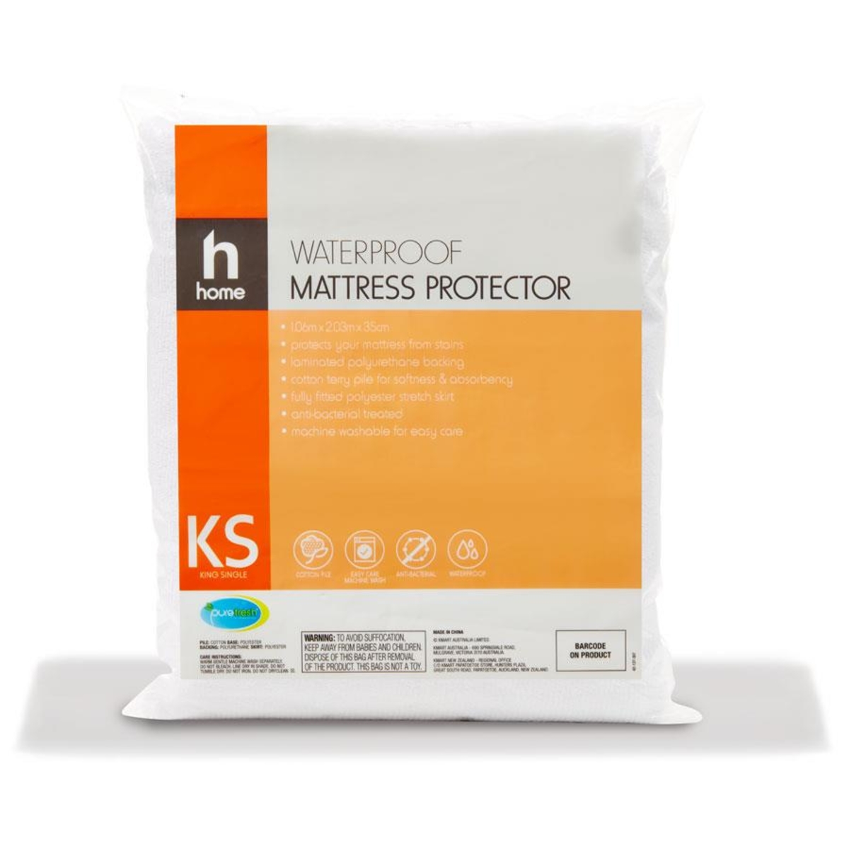 Waterproof incontinernce protector for King Single Bed Mattress. Ideal